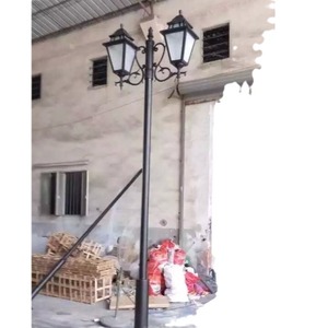 Solar Powered Double Head Garden <b>Light</b> Iron Body <b>Led</b> <b>Light</b> Sensor 12V DC Semi Flush Mount 50000 Hours Lifespan - Product Image 3