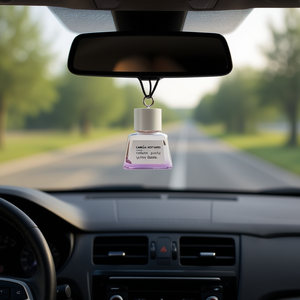 Lealabbaokno Botella de Vidrio con Carbón Activado de 6ml, Difusor de Perfume Vacío, Botella Colgante para Coche con Tapa de Madera - Product Image 2