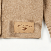 Étiquettes personnalisées en cuir microfibre pressé à chaud, écologiques, pour jeans, vêtements, accessoires de confection à coudre, vente en gros, OEM
