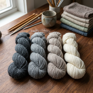 Fils très demandés poids léger alpaga doux mérinos tweed coloré tricot à la main pour pull vêtements d'hiver - Product Image 2