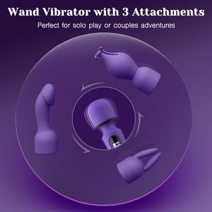 Coppia di giocattoli del sesso adulto 3 accessori Clit-Spot glande clitorideo stimolatore Dildo vibranti 10 modelli 4 velocità Display LCD per - Product Image 3