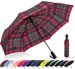 Advertising Gifts Sun Rain Travel Compact Portable Automatic Open Retro Style Customise Three Folding Umbrella With Logo - Product Image 1