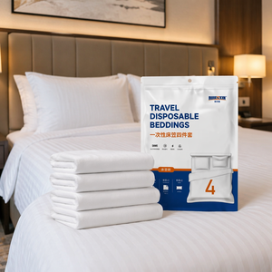 Set di Lenzuola Monouso 4 Pezzi, Set da Viaggio con Copripiumino e Federe, Copriletto Traspirante per Hotel, SPA, Campeggio, Viaggi d'Affari - Product Image 1