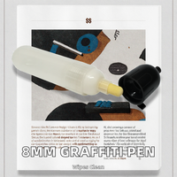 Marqueur vide d'encre permanente de plume de fibre de 8mm pour la peinture de mur de graffiti et l'écriture de papier rechargeable