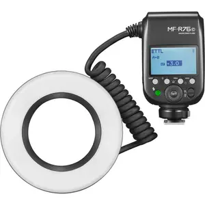 Godox MF-R76 C N S 5000K makro LED lampu cincin makro Speedlite lampu kilat untuk DSLR Canon Sony Nikon kamera