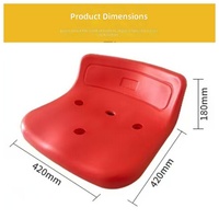 Siège de stade en HDPE durable, réglable, pour gradins intérieurs, chaise en plastique pour tribunes, pour football, gymnase, sports, 42x42x18cm
