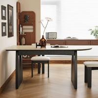 Table de style mid-century en chêne massif, design écologique, pour hôtel et usage domestique, assemblée