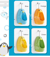 Urinoir en céramique amusant pour enfants de maternelle, WC, sanitaire, lavabo, évier de salle de bain, urinoir coloré en forme de pingouin
