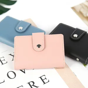 Mini portefeuille Portable bouton en cuir Pu cadeau d'affaires crédit Atm sac carte sac portefeuille meilleur