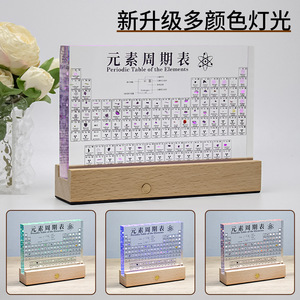 Periodic <b>Table</b> Ornament Large Size With Wooden Base For School Chemistry Decor - Product Image 3
