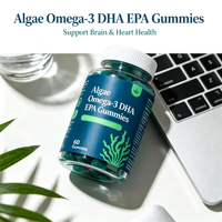 Gummies d'Oméga 3 à base d'huile d'algues végétales, DHA EPA provenant d'une source algale, complément d'Oméga 3 végétalien sans poisson
