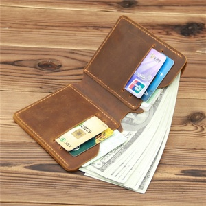 Custom Crazy Horse Leather <b>Wallet</b> Men Bifold <b>Wallets</b> Real Leather Slim Credit <b>Card</b> <b>Holder</b> <b>Wallet</b> for Engraving - Product Image 3