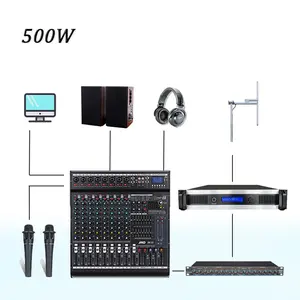 500W 500 watts FM transmitter complete package for radio station with 10 channel mixer