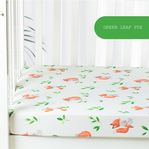 Sábana de cuna ajustada para bebé con estampado de algodón 100%, Sábana de cuna para bebé, juego de algodón orgánico - Product Image 5