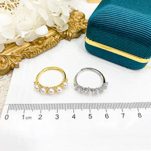 S925 <b>Silver</b> Ring DIY Trendy <b>Silver</b> Jewelry with Inlay 4-4.5mm <b>Beads</b> and Empty Support for Multiple <b>Beads</b> Model 10258 - Product Image 4