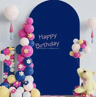 Housse d'Arche de Mariage Élastique en Spandex Épais pour Support de Fond, Décoration de Fête d'Anniversaire et Arrière-plan Photo Couleur Unie