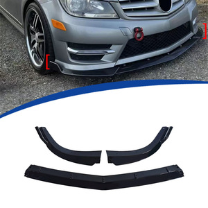 สปอยเลอร์หน้ารถยนต์ Mercedes-Benz C-Class W204 แบบ 3 ชิ้น สีดำเงา ลายคาร์บอน สำหรับปี 2009-2014 - Product Image 1
