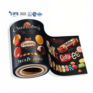 Rollo laminado de plástico flexible de grado alimenticio con papel de aluminio brillante impreso personalizado para embalaje de aperitivos - Product Image 2