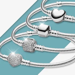 Fabrik Großhandel Silber Armband mit Silber verschluss Damen Armband s925 Armband