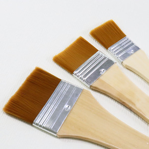 Pinceau plat en nylon professionnel 3 pièces pour peinture à l'huile et à l'<span class=keywords><strong>aquarelle</strong></span> <span class=keywords><strong>pinceaux</strong></span> en bois essentiels pour artistes - Product Image 1