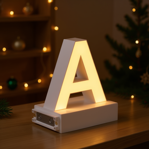 Led <b>Letter</b> <b>Light</b> A 3000K Warm White Magnetic Decorative Lighting For Home Holiday Display Battery Powered Plastic Base - Product Image 2