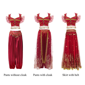 Disfraz de Princesa Árabe para Festivales, Danza India, Bordado, Estilo <span class=keywords><strong>Bollywood</strong></span>, Disfraz de Princesa para Fiesta de Disfraces - Product Image 5