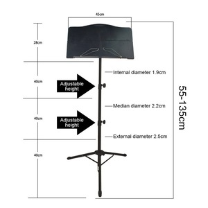 Support de <span class=keywords><strong>musique</strong></span> en métal portable Instruments de <span class=keywords><strong>musique</strong></span> détachables pour piano <span class=keywords><strong>violon</strong></span> guitare partitions noir - Product Image 2