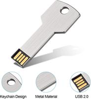 Venta al por Mayor de Memorias USB con Forma de Llave Metálica de 8Gb 16Gb 32Gb para Sublimación, Pendrive, Disco de Memoria USB 2.0