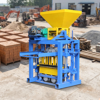 Machine à fabriquer des briques en béton semi-automatique QTJ4-35, machine à blocs creux avec moteur de 9,3 kW