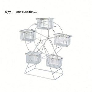 Nuevo Exhibidor de Plástico Creativo Tipo Noria para Aperitivos y Postres, Diseño Plegable de Múltiples Niveles para Uso en la Cocina - Product Image 4