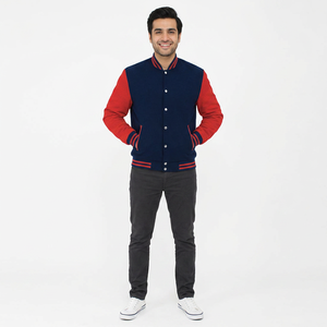 Veste universitaire à prix avantageux pour hommes, logo brodé personnalisé, veste de baseball tendance, veste de lettres universitaires - Product Image 1