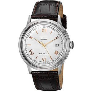 Men Automatic <b>Mechanical</b> <b>Watch</b> Dial Sapphire Crystal Leather Strap Alloy Case Luminous Date Display 10m Water Resistant Business - Product Image 4
