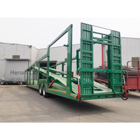 Haute qualité 2 essieux Double Decker 30 tonnes voiture transporteur remorque 8 SUV Semi-remorque Transport pour moyen-orient acier matériel
