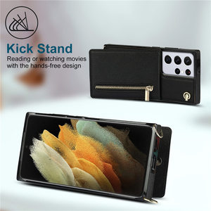 <span class=keywords><strong>Custodia</strong></span> a portafoglio con cerniera <span class=keywords><strong>per</strong></span> cordino lungo di lusso <span class=keywords><strong>per</strong></span> Samsung Galaxy <span class=keywords><strong>S22</strong></span> <span class=keywords><strong>ultra</strong></span> S20FE Note 10 S9 plus S10 S21 S22plus - Product Image 4