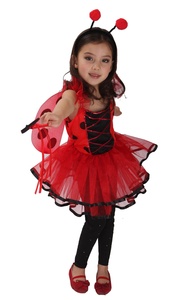 Ragazze Polka Dots coccinella Dress Up Costume compleanno Halloween Christmas Fancy Party Outfit taglia 3-10 - Product Image 4