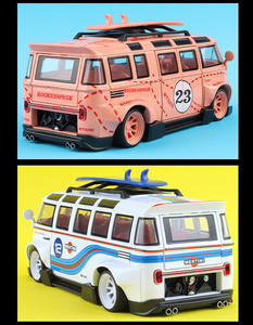Nouveau Style 1:32 V0lkswagen T1 <span class=keywords><strong>Bus</strong></span> haute précision alliage Simulation modèle mignon véhicule métal son lumière enfant jouet cadeaux de noël - Product Image 4