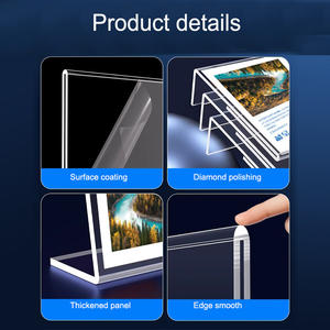 מותאם אישית a4 a5 <span class=keywords><strong>l</strong></span> צורה ll מותאם אישית 8.5*11 אינץ ברור בחזרה רנט לעמוד מחזיק סימן אקרילי בחנות במשרד - Product Image 3