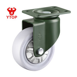 YTOP <span class=keywords><strong>3</strong></span> Zoll Industrial Medium Duty 75mm Rolle PP White Swivel Heavy Duty Caster Rotations räder - Product Image 1