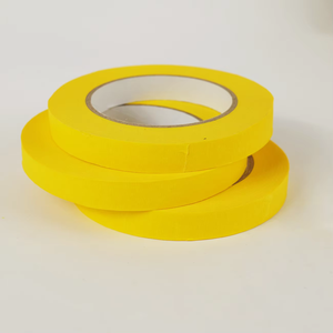 Haute température 100 ° C résistant sans résidu véhicule automobile finition <span class=keywords><strong>peinture</strong></span> en aérosol ruban de masquage papier adhésif <span class=keywords><strong>jaune</strong></span> - Product Image 5