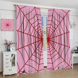 Rideaux de fenêtre en toile d'araignée Super Héros pour filles, rouge toile d'araignée, rose, pour chambre de bébé, tout-petit et enfant - Product Image 3