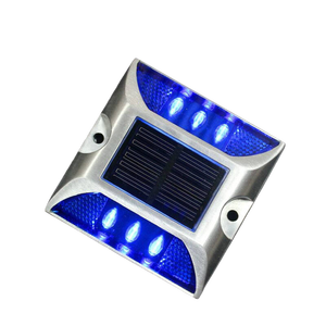 Dissuasori Stradali a Occhio di Gatto con Luci Solari Interrate, Impermeabili, in Alluminio, Lampeggianti Ambra, per la Sicurezza Stradale - Product Image 3