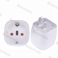 Adaptateur de prise EU vers UK AU US Suisse Italie, type Schuko F, prise ronde européenne vers type G, type B, convertisseur de prise à 3 broches