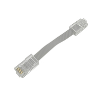 20cm RJ45 Cable Flexible Cable plano 8P8C Conector Cuerpo corto Enchufe modular