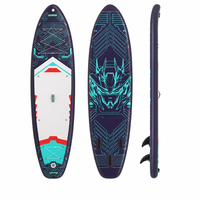 Planche de paddle gonflable en PVC Drop Stitch, stable, 3 ailerons, large, pour sports nautiques en extérieur