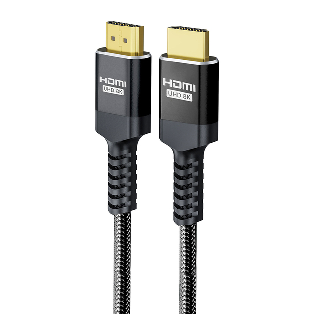 Ultra Thin 8K HDMI 2.1 Cable 48Gbps OD 5.0mm Nylon Braided Gold Plated Bare Copper 8K60Hz 4K120Hz EARC HDR for Laptop TV Monitor
