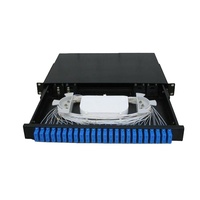 Boîtier de distribution de fibre optique à tiroir coulissant 19 pouces pour montage en rack FTTH, 8, 12, 24, 48, 96, 144 ports, fabriqué en Chine