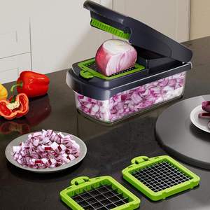 Custom Logo 1pc 1 Multi-functional Stainless Steel Blade Dishwasher Safe Food Contact Safe Fruit <b>Vegetable</b> Tools <b>Vegetable</b> - Product Image 1