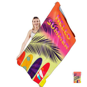 Serviette de plage personnalisée en microfibre double face <span class=keywords><strong>à</strong></span> séchage rapide sans sable - Product Image 1
