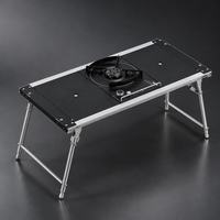 Table pliante d'extérieur en alliage d'aluminium, légère, portable, rectangulaire, pour le camping
