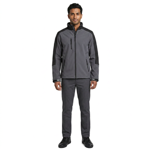 Chaqueta Softshell de Lona 100% Algodón para Hombre, Impermeable, con Capucha y Cierre Frontal, para Otoño y Actividades al Aire Libre, Precio Directo de Fábrica al Por Mayor 2026 - Product Image 1